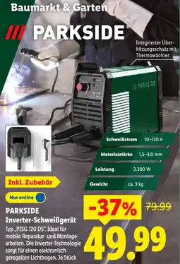 Lidl PARKSIDE Inverter-Schweißgerät Angebot