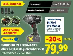 Lidl PARKSIDE PERFORMANCE Akku-Drehschlagschrauber 20 V Angebot