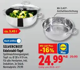Lidl SILVERCREST Edelstahl-Topf Angebot