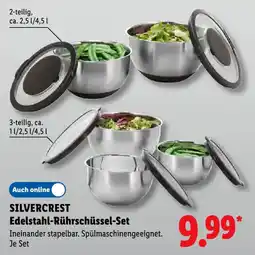 Lidl SILVERCREST Edelstahl-Rührschüssel-Set Angebot