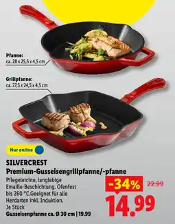 Lidl SILVERCREST Premium-Gusseisengrillpfanne/pfanne Angebot