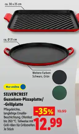 Lidl SILVERCREST Gusseisen-Pizzaplatte/ Grillplatte Angebot