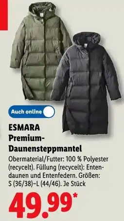 Lidl ESMARA Premium Daunensteppmantel Angebot
