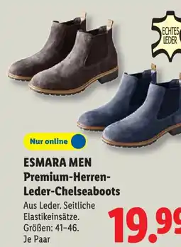 Lidl ESMARA MEN Premium-Herren Leder-Chelseaboots Angebot