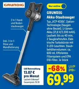 Lidl GRUNDIG Akku-Staubsauger Angebot