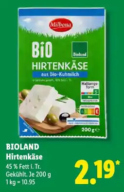 Lidl BIOLAND Hirtenkäse Angebot