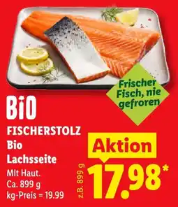 Lidl FISCHERSTOLZ Bio Lachsseite Angebot