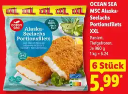 Lidl OCEAN SEA MSC Alaska Seelachs Portionsfilets XXL Angebot