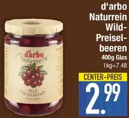 E-Center d'arbo Naturrein Wild Preiselbeeren Angebot