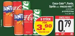 E-Center Coca-Cola, Fanta, Sprite oder mezzo mix Angebot