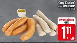 Edeka Curry-Knacker oder Wollwurst Angebot