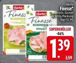 Edeka Herta Finesse SCHINKEN Angebot