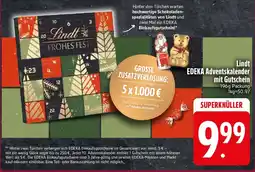 Edeka Lindt EDEKA Adventskalender mit Gutschein Angebot