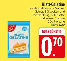 Edeka GUT&GÜNSTIG Blatt-Gelatine Angebot