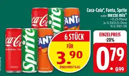 Edeka Coca-Cola, Fanta, Sprite oder mezzo mix Angebot