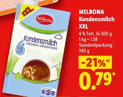 Lidl Milbona Kondensmilch XXL Angebot