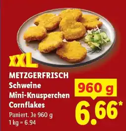 Lidl METZGERFRISCH Schweine Mini-Knusperchen Cornflakes Angebot