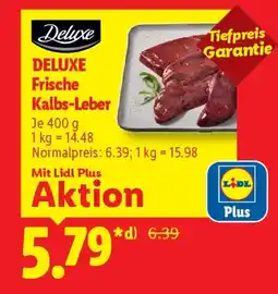 Lidl Deluxe Frische Kalbs-Leber Angebot