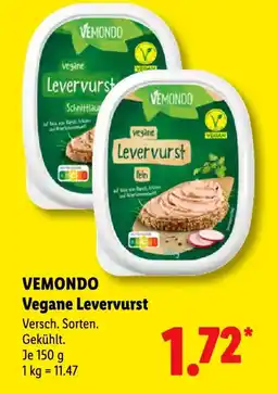 Lidl VEMONDO Vegane Levervurst Angebot