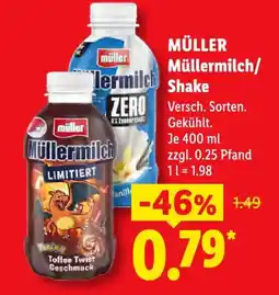 Lidl Müller Müllermilch/Shake Angebot