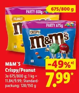 Lidl M&M'S Crispy/Peanut Angebot