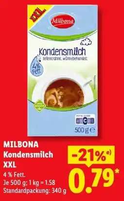 Lidl Milbona Kondensmilch XXL Angebot