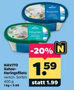 Netto NAVITO Sahne-Heringsfilets Angebot