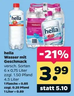 Netto hella Wasser mit Geschmack Angebot