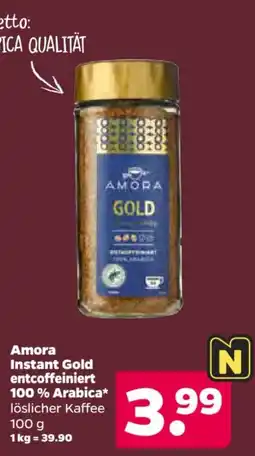 Netto Amora Instant Gold entcoffeiniert 100 % Arabica* löslicher Kaffee Angebot