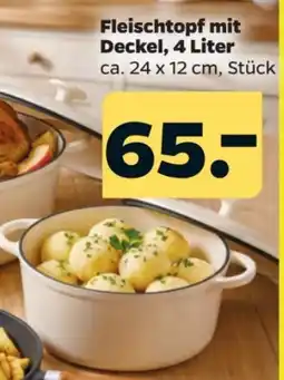 Netto Fleischtopf mit Deckel, 4 Liter Angebot