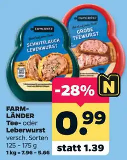 Netto FARM-LÄNDER Tee- oder Leberwurst Angebot