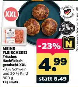 Netto MEINE FLEISCHEREI Frisches Hackfleisch gemischt XXL Angebot