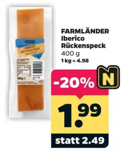 Netto FARMLÄNDER Iberico Rückenspeck Angebot