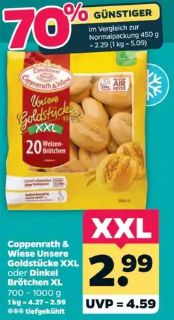 Netto Coppenrath & Wiese Unsere Goldstücke XXL oder Dinkel Brötchen XL Angebot