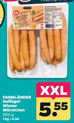 Netto FARMLÄNDER Geflügel-Wiener Würstchen Angebot
