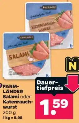 Netto FARMLÄNDER Salami oder Katenrauchwurst Angebot