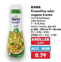 Kaufland Rama Cremefine oder vegane Creme Angebot