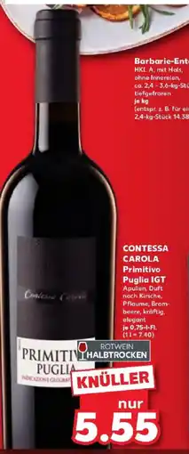 Kaufland Contessa Carola Primitivo Puglia IGT Angebot