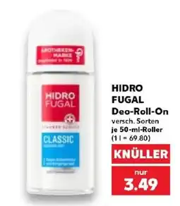 Kaufland HIDRO FUGAL Deo-Roll-On Classic Angebot