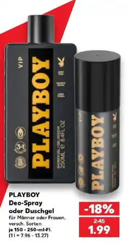 Kaufland PLAYBOY Deo-Spray oder Duschgel Angebot