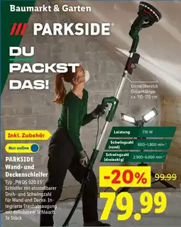 Lidl PARKSIDE Wand- und Deckenschleifer Angebot