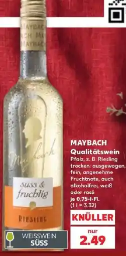 Kaufland MAYBACH Qualitätswein Angebot