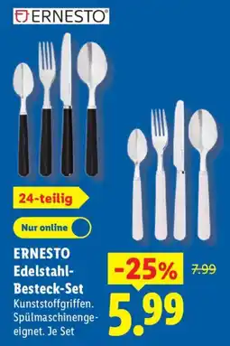 Lidl ERNESTO Edelstahl-Besteck-Set Angebot