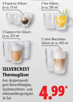 Lidl SILVERCREST Thermogläser Angebot