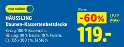 Lidl HÄUSSLING Daunen-Kassettenbettdecke Angebot