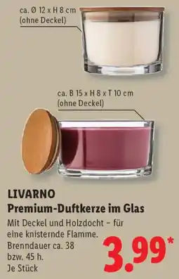 Lidl LIVARNO Premium-Duftkerze im Glas Angebot