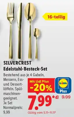 Lidl SILVERCREST Edelstahl-Besteck-Set Angebot
