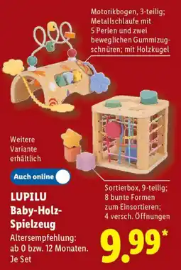 Lidl LUPILU Baby-Holz-Spielzeug Angebot