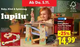Lidl LUPILU Holzkugelbahn/-Turm/Tier-Domino Angebot