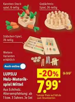 Lidl LUPILU Holz-Motorikspiel Mittel Angebot